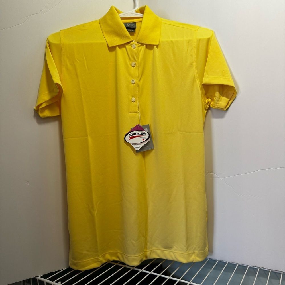 Page & Tuttle Yellow Golf Polo Women’s Medium NWT Moisture Wicking Shirt